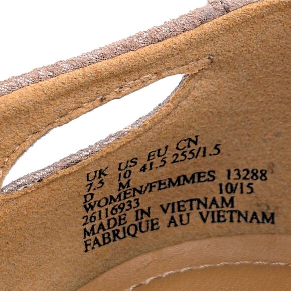 Clarks Collection Helina Alessia Ballet Flats 10 Leather Snakeskin Neutral Chic - Picture 10 of 11